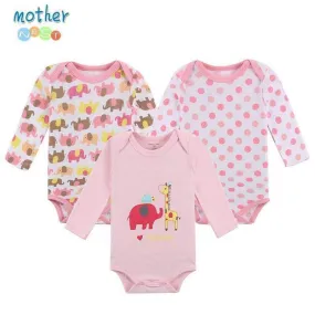 100% Cotton Baby Bodysuit 3pieces/lot Autumn Newborn Cotton Body Baby Long Sleeve Underwear Next Infant Boy Girl Pajamas Clothes