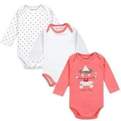 100% Cotton Baby Bodysuit 3pieces/lot Autumn Newborn Cotton Body Baby Long Sleeve Underwear Next Infant Boy Girl Pajamas Clothes