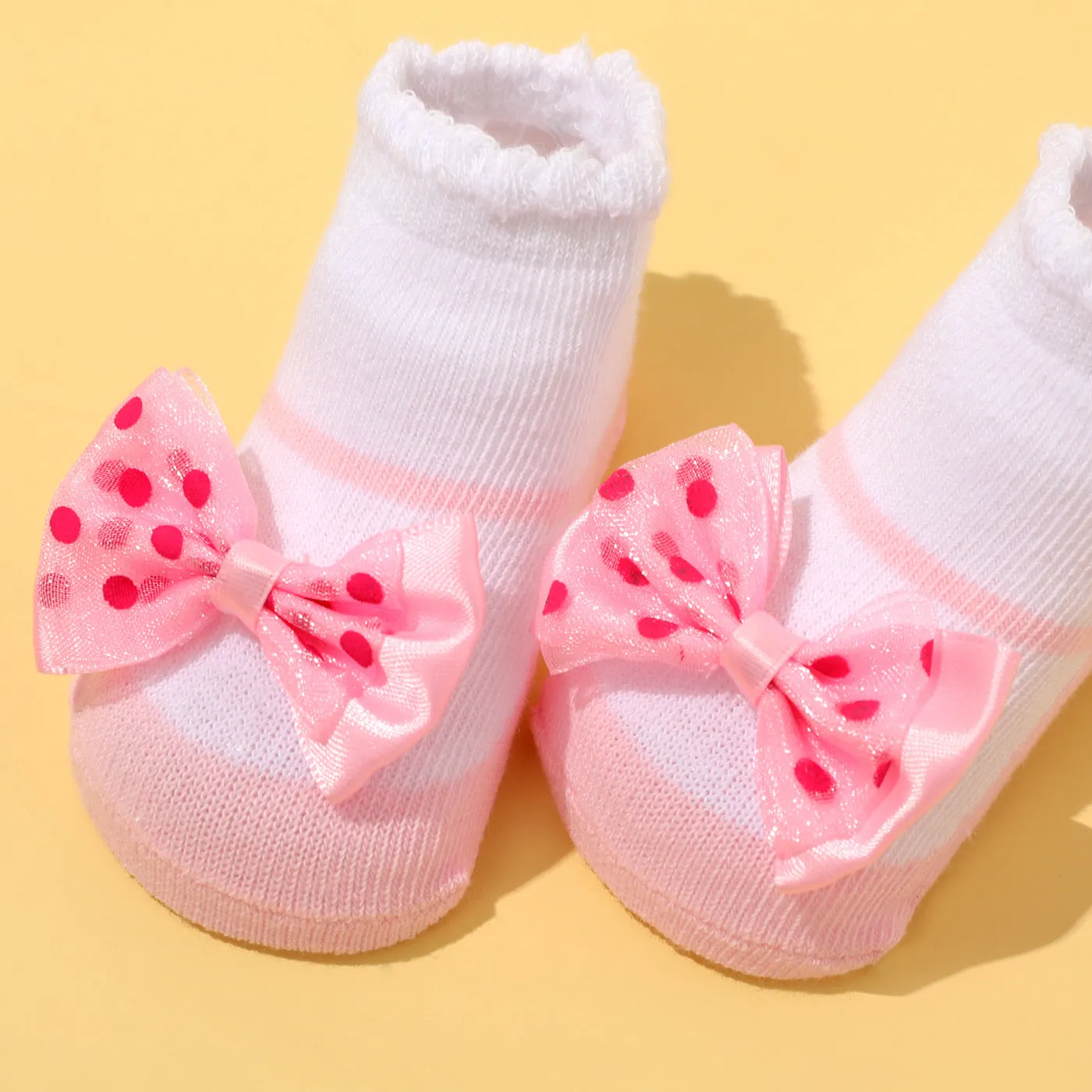 2-pack Baby Bowknot Decor Socks