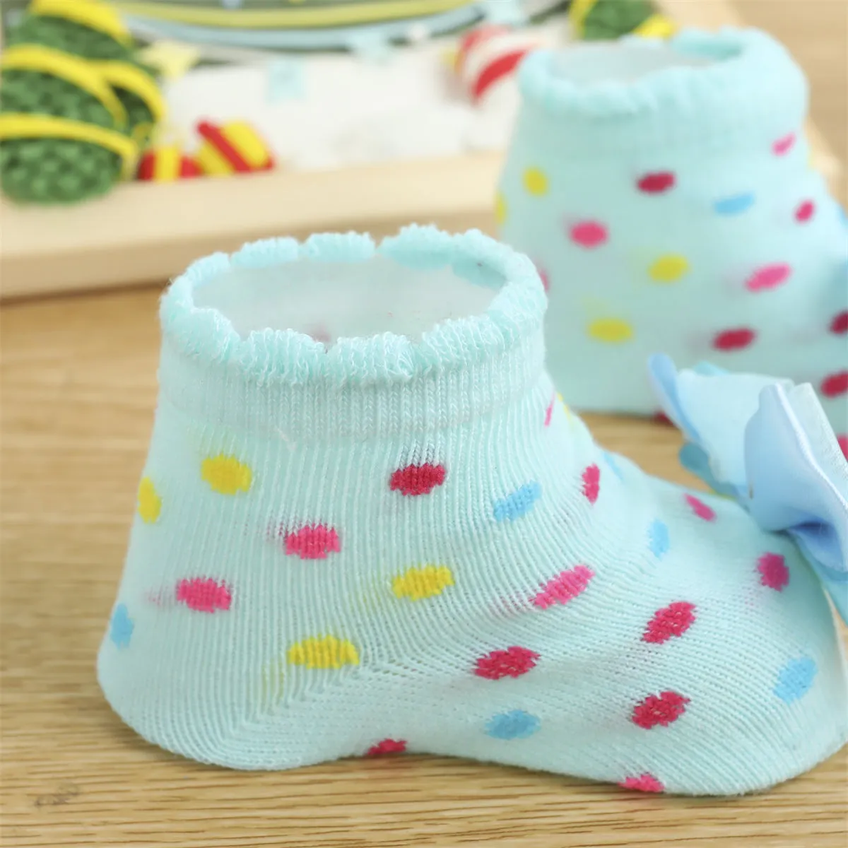 2-pack Baby Bowknot Decor Socks