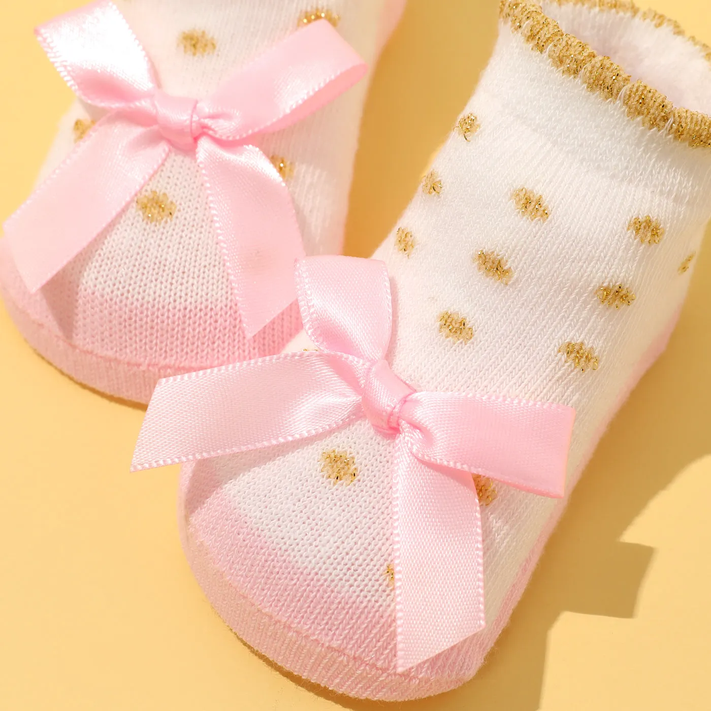 2-pack Baby Bowknot Decor Socks