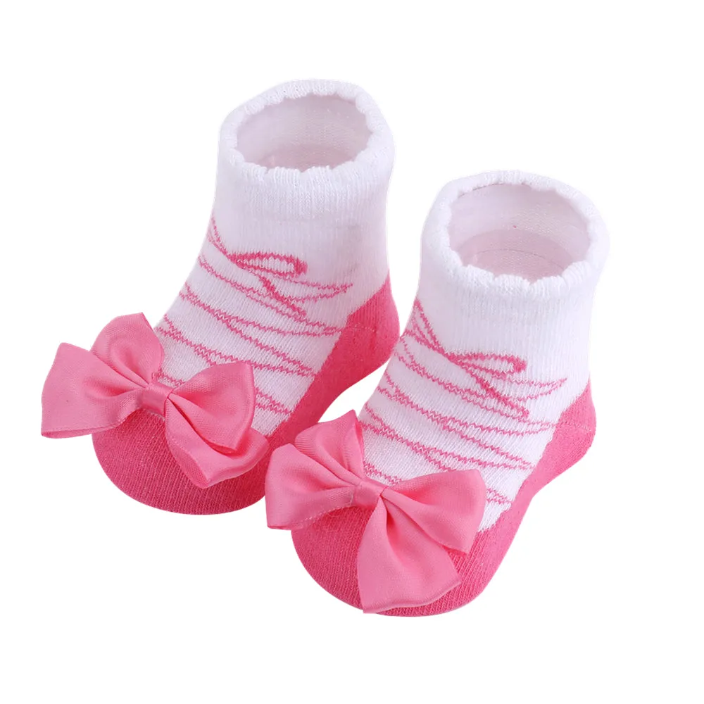2-pack Baby Bowknot Decor Socks