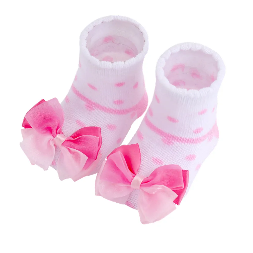 2-pack Baby Bowknot Decor Socks