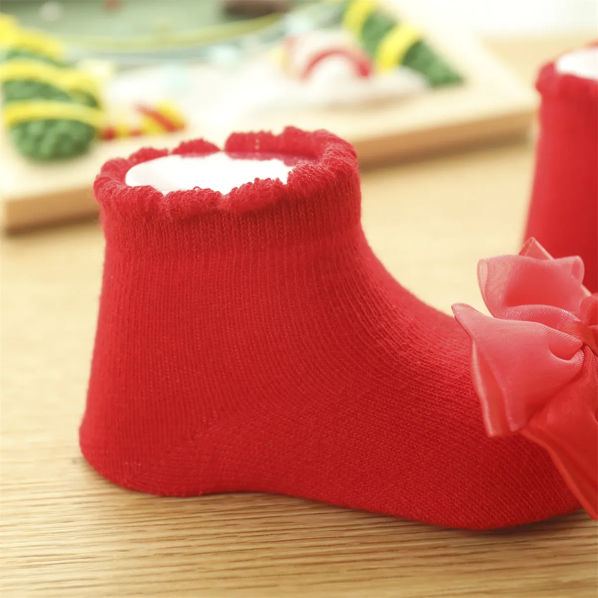 2-pack Baby Bowknot Decor Socks