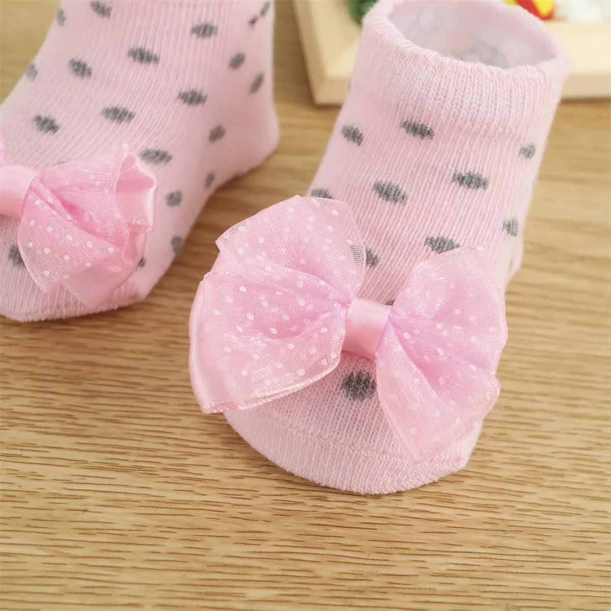 2-pack Baby Bowknot Decor Socks