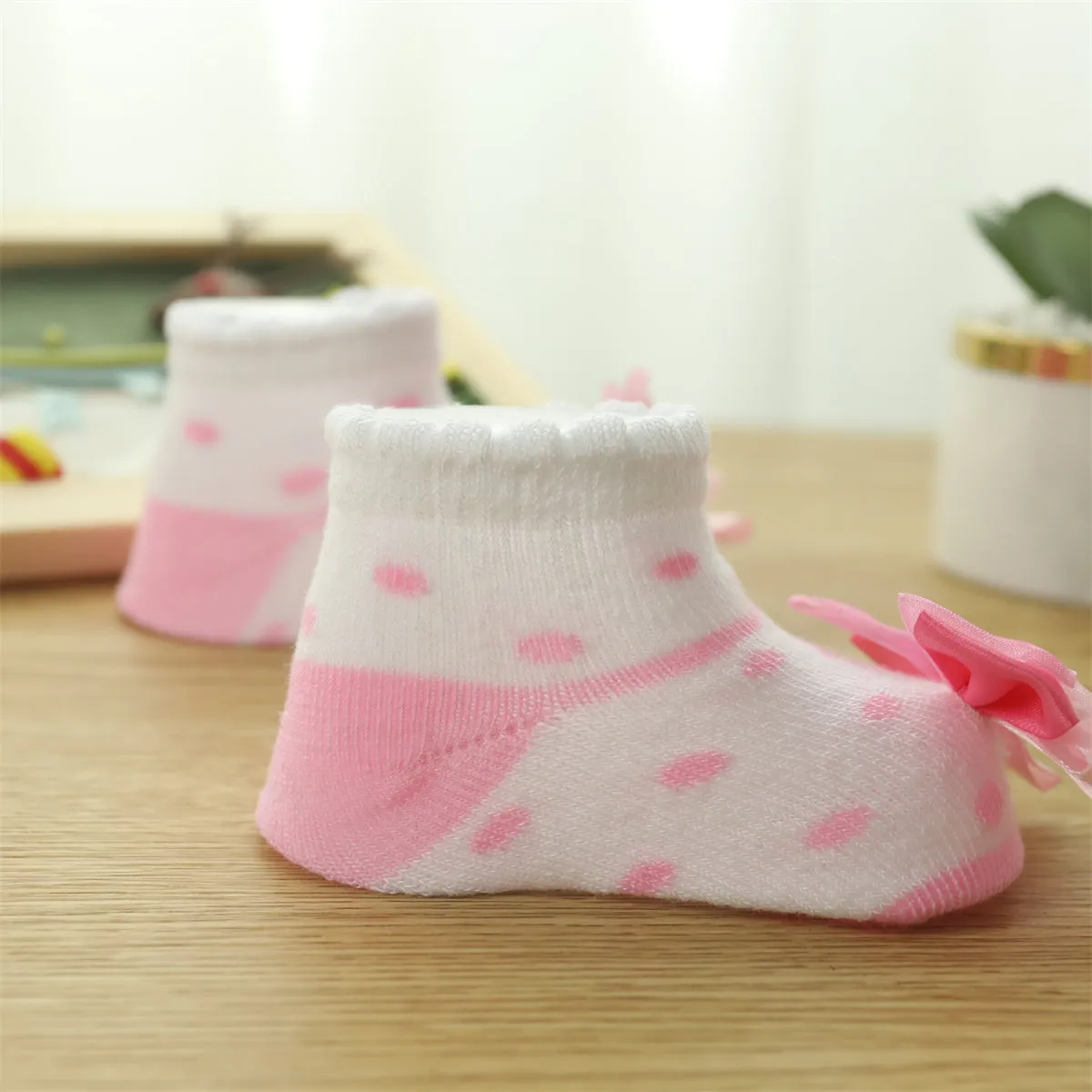 2-pack Baby Bowknot Decor Socks