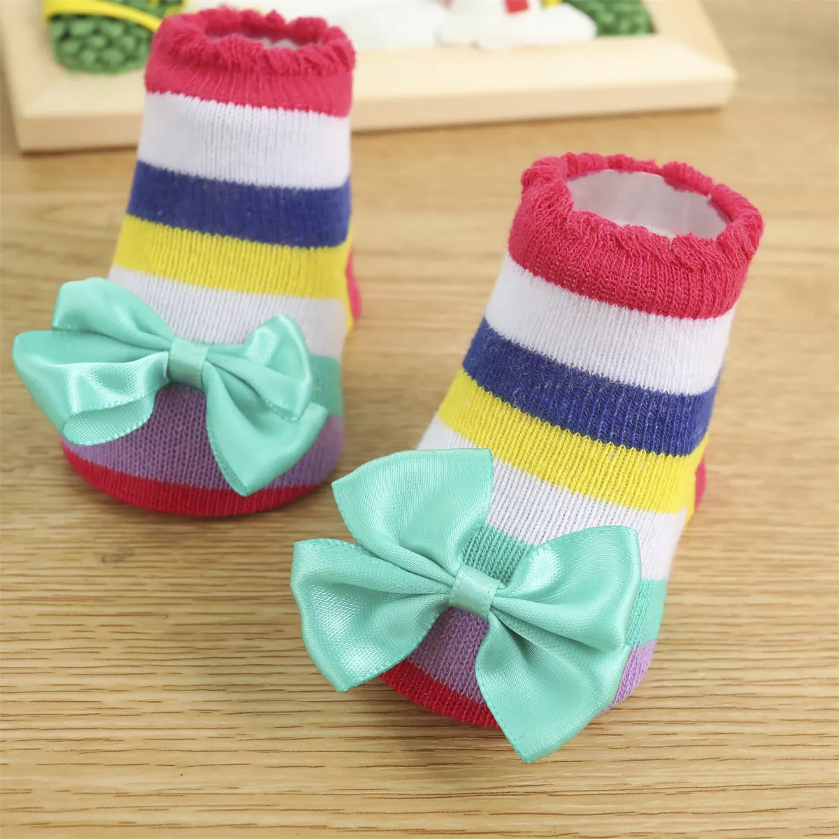 2-pack Baby Bowknot Decor Socks