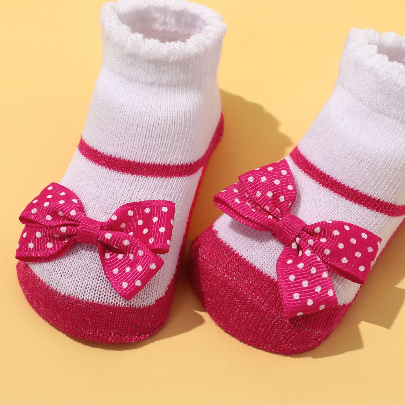 2-pack Baby Bowknot Decor Socks