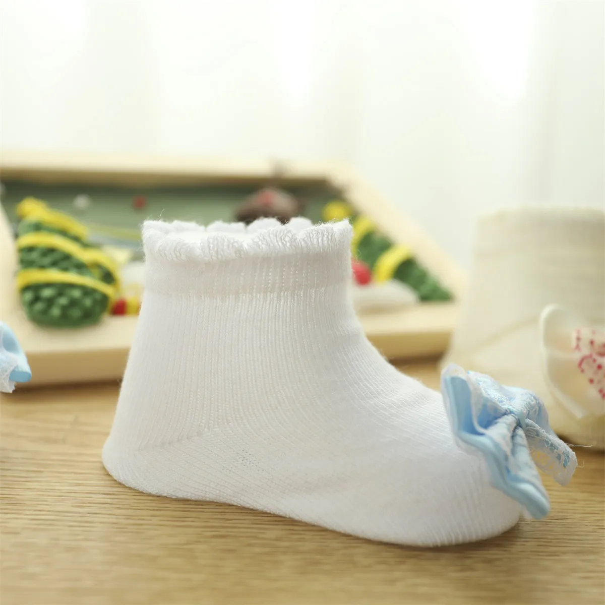 2-pack Baby Bowknot Decor Socks