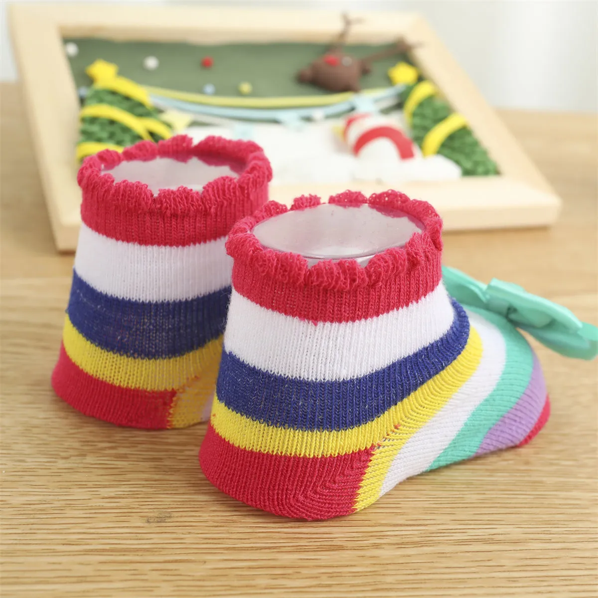 2-pack Baby Bowknot Decor Socks