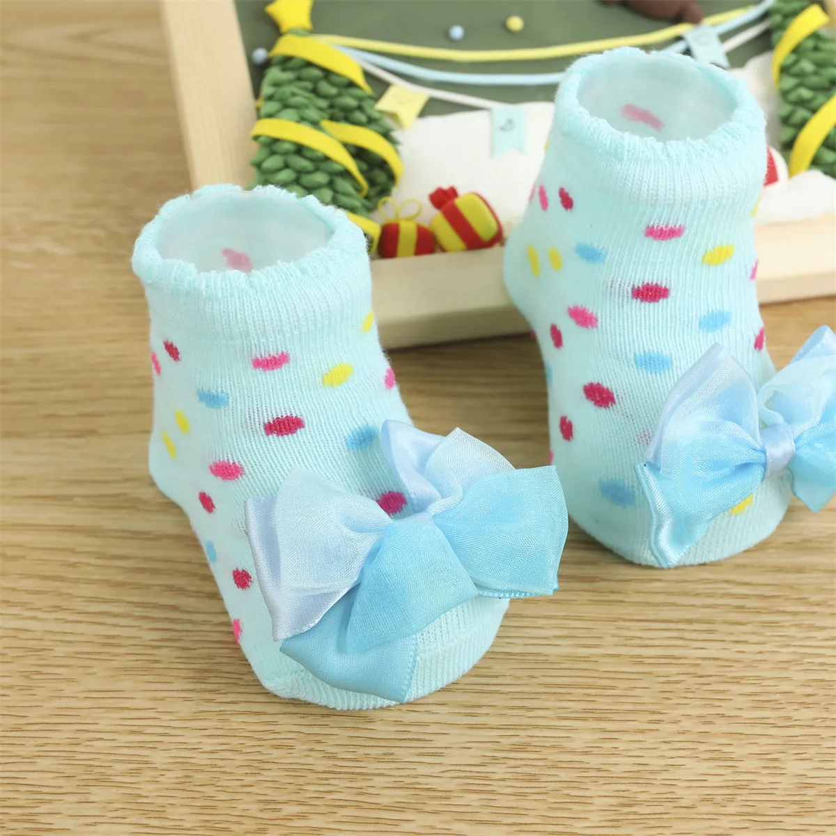 2-pack Baby Bowknot Decor Socks