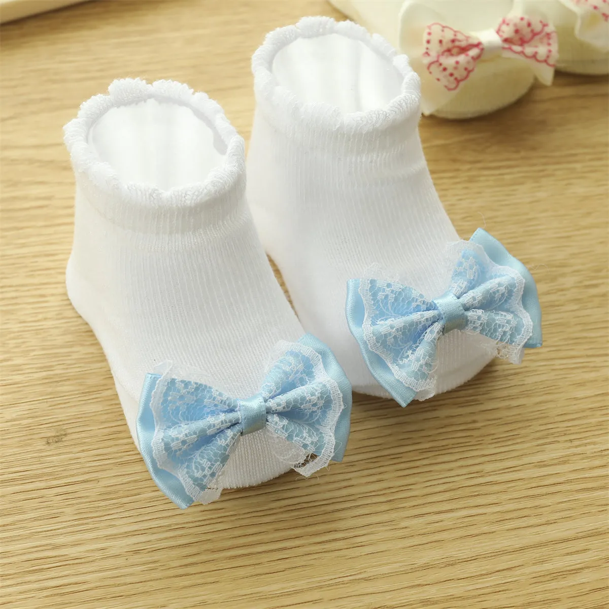 2-pack Baby Bowknot Decor Socks