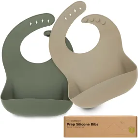 2-Pack Prep Silicone Bibs (Marsh)