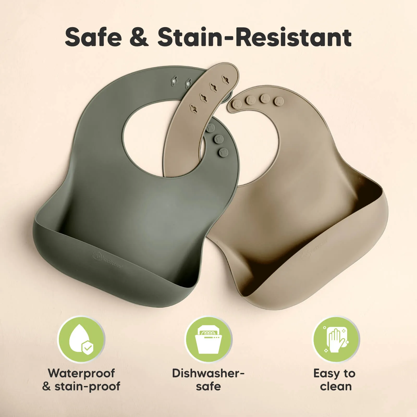 2-Pack Prep Silicone Bibs (Marsh)