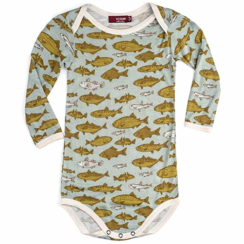 3-6 Month Bamboo Long Sleeve Onesies