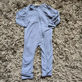 3-6M Kyte Zipper Romper "Fog"?, Kids 6 Month (3-6M)