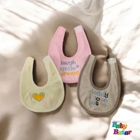 3-in-1 Waterproof Baby Bibs Pack – Soft Absorbent & Stylish