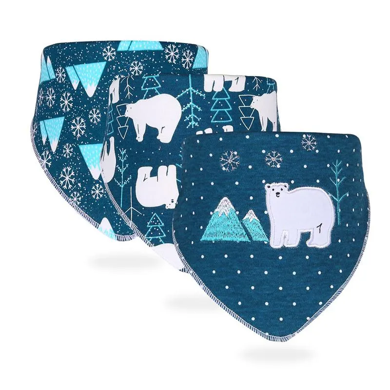 3-Pack Baby Unisex Animal & Cartoon Pattern Bib Wholesale 48612868