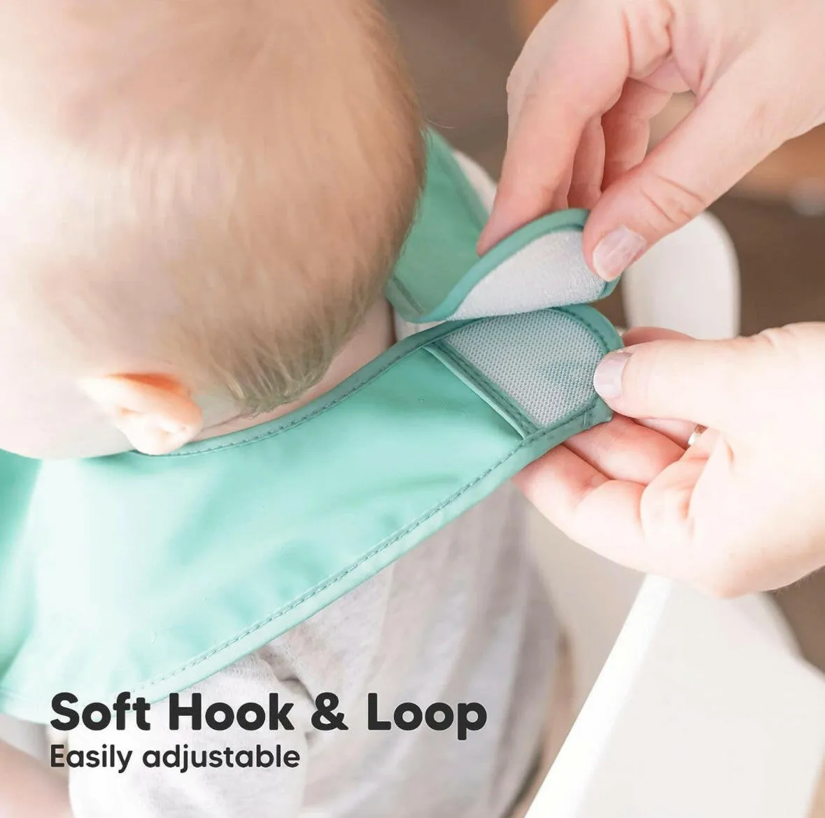 3-Pack Waterproof Baby Bibs for Eating - Lightweight Toddler Bibs