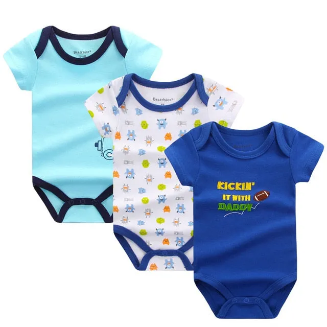 3pcs Baby Bodysuit 0-12M