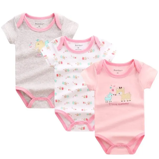 3pcs Baby Bodysuit 0-12M