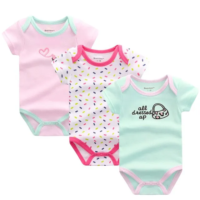 3pcs Baby Bodysuit 0-12M