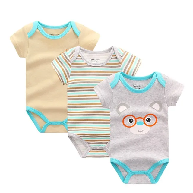 3pcs Baby Bodysuit 0-12M