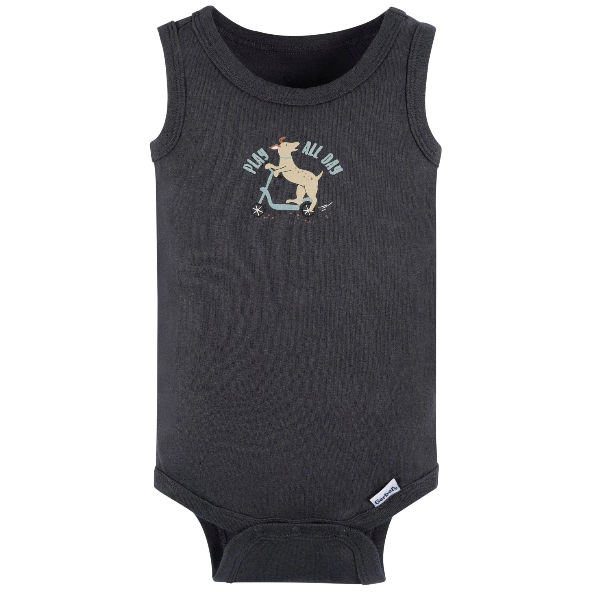 4-Pack Baby Boys Blue Bike Sleeveless Onesies® Bodysuits
