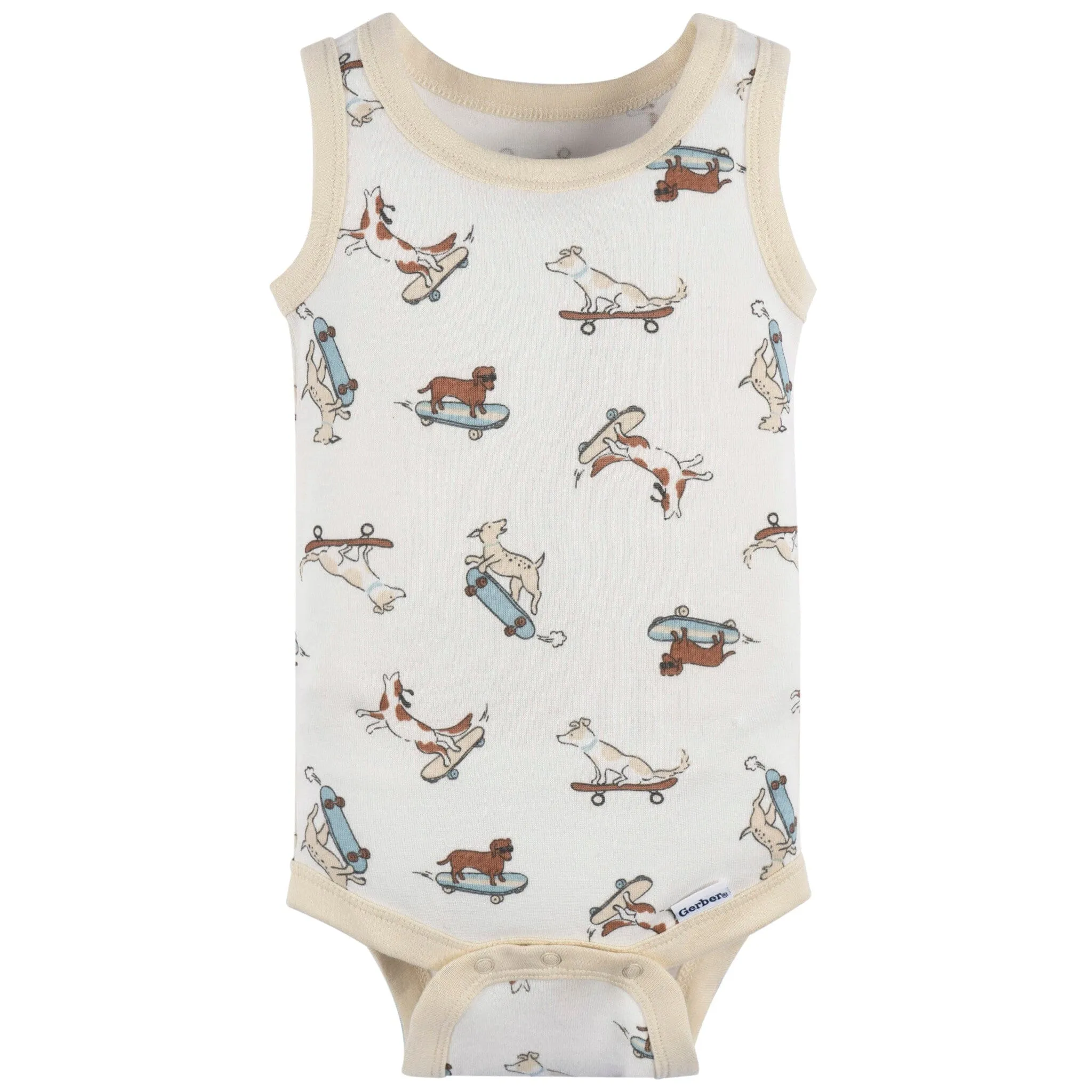 4-Pack Baby Boys Blue Bike Sleeveless Onesies® Bodysuits