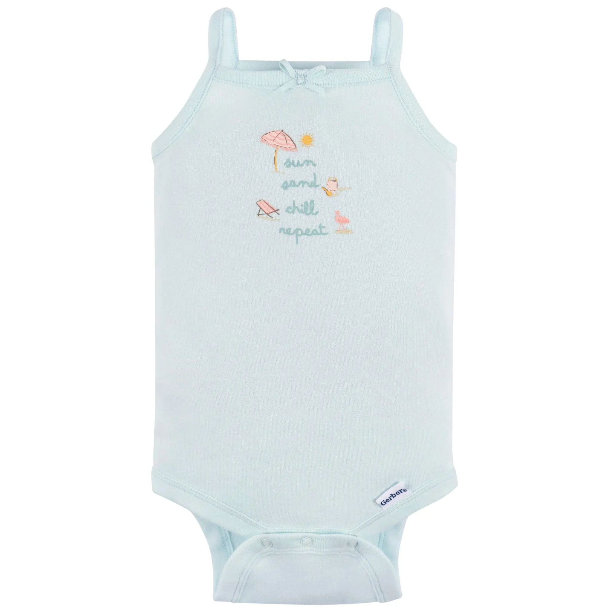 4-Pack Baby Girls Pink Flamingo Sleeveless Onesies® Bodysuits