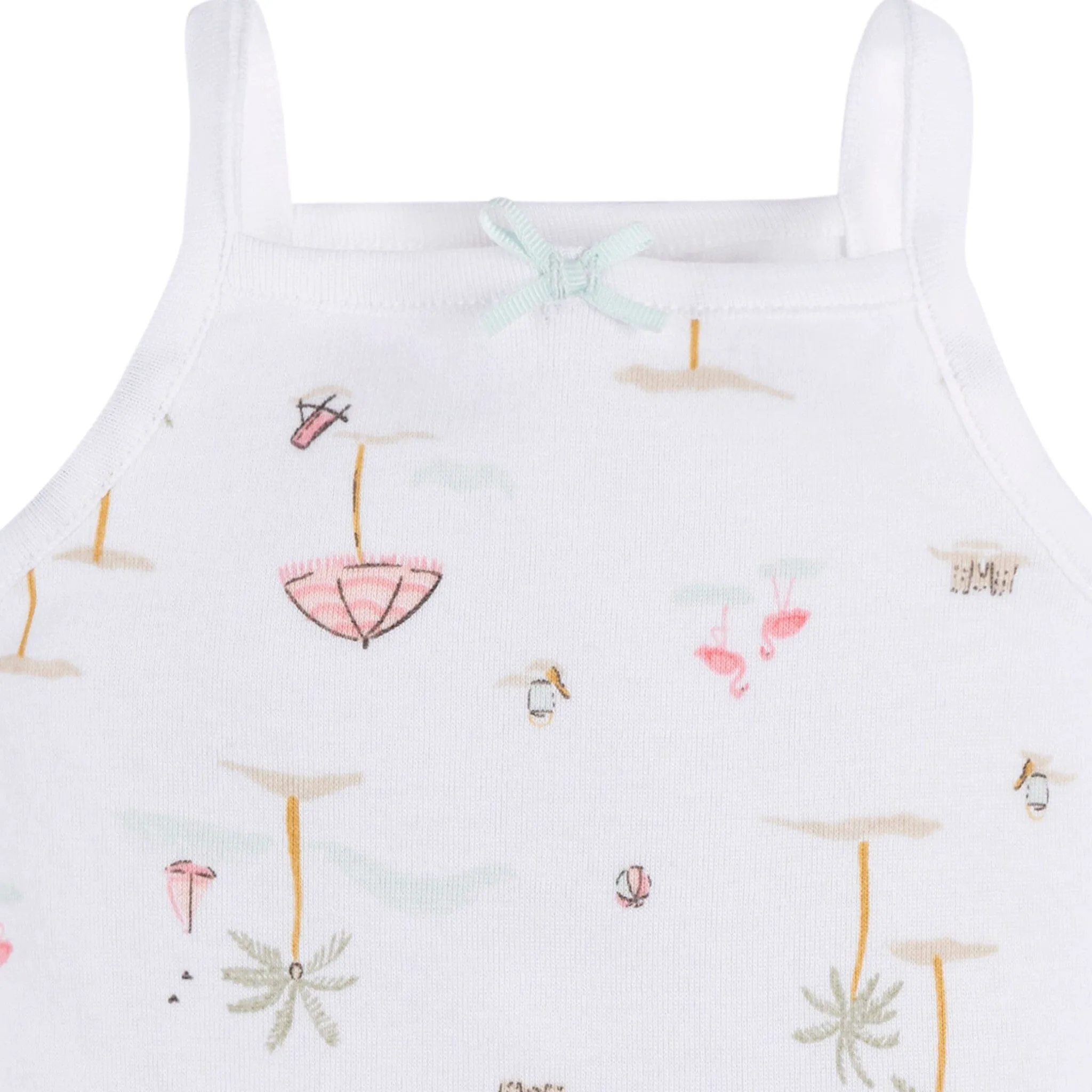 4-Pack Baby Girls Pink Flamingo Sleeveless Onesies® Bodysuits