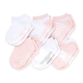 6 Pack Organic Cotton Ankle Socks - Blossom