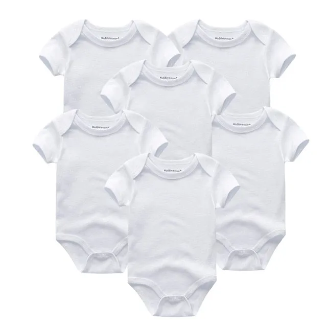 6 PCS/lot newborn   clothes O-neck 0-12M baby Jumpsuit 100% Cotton