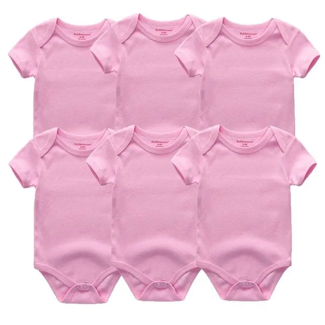 6Pcs/Lot Baby Short Sleeve Overalls Jumpsuit