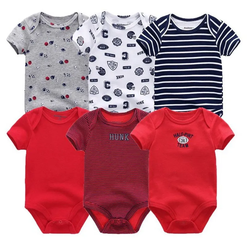 6Pcs/Lot Baby Short Sleeve Overalls Jumpsuit