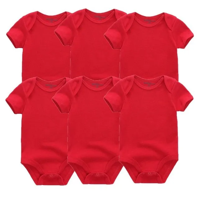 6Pcs/Lot Baby Short Sleeve Overalls Jumpsuit