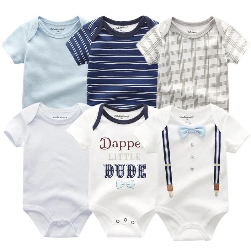 6Pcs/Lot Baby Short Sleeve Overalls Jumpsuit