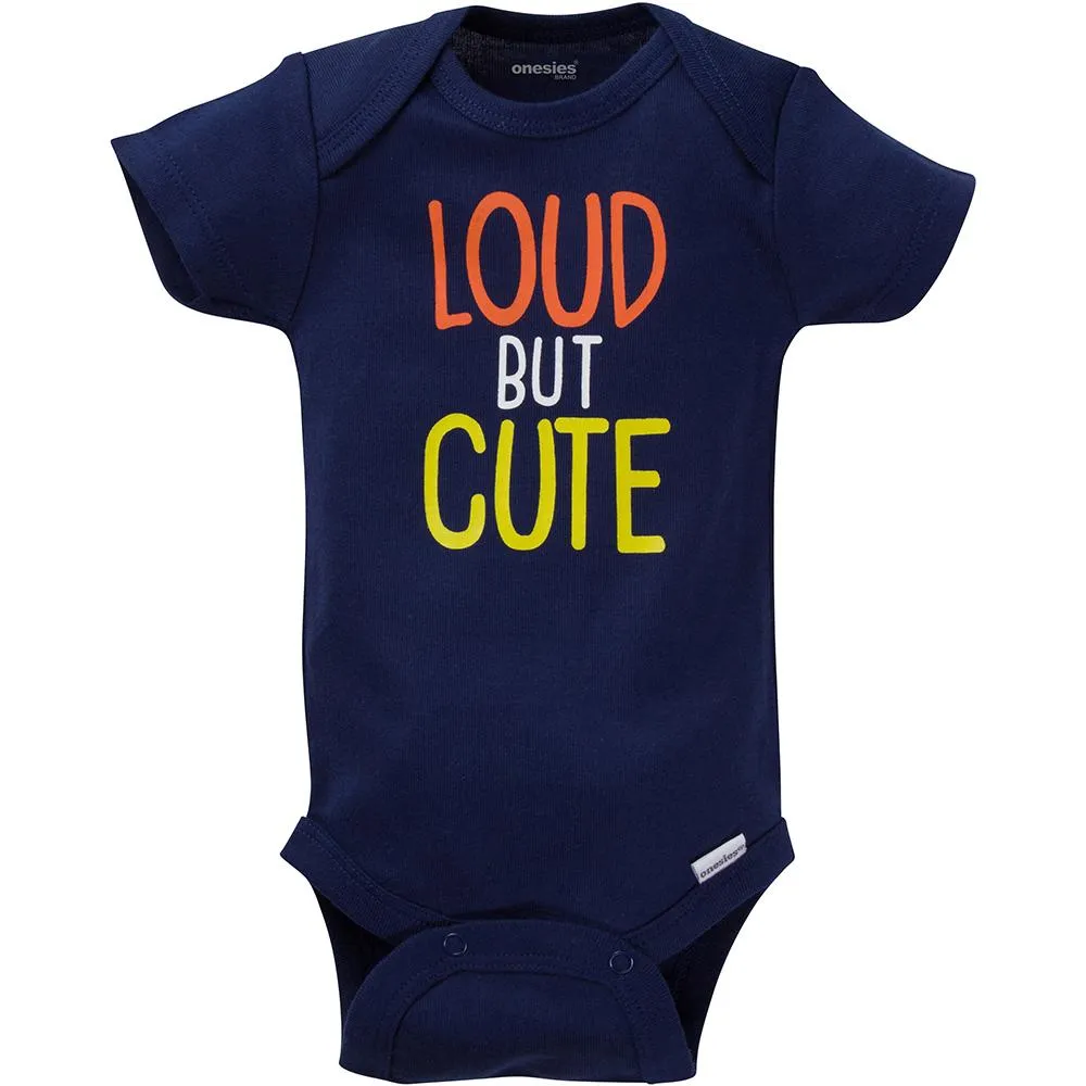 8-Pack Baby Boy Short Sleeve Puppy Onesies® Brand Bodysuits