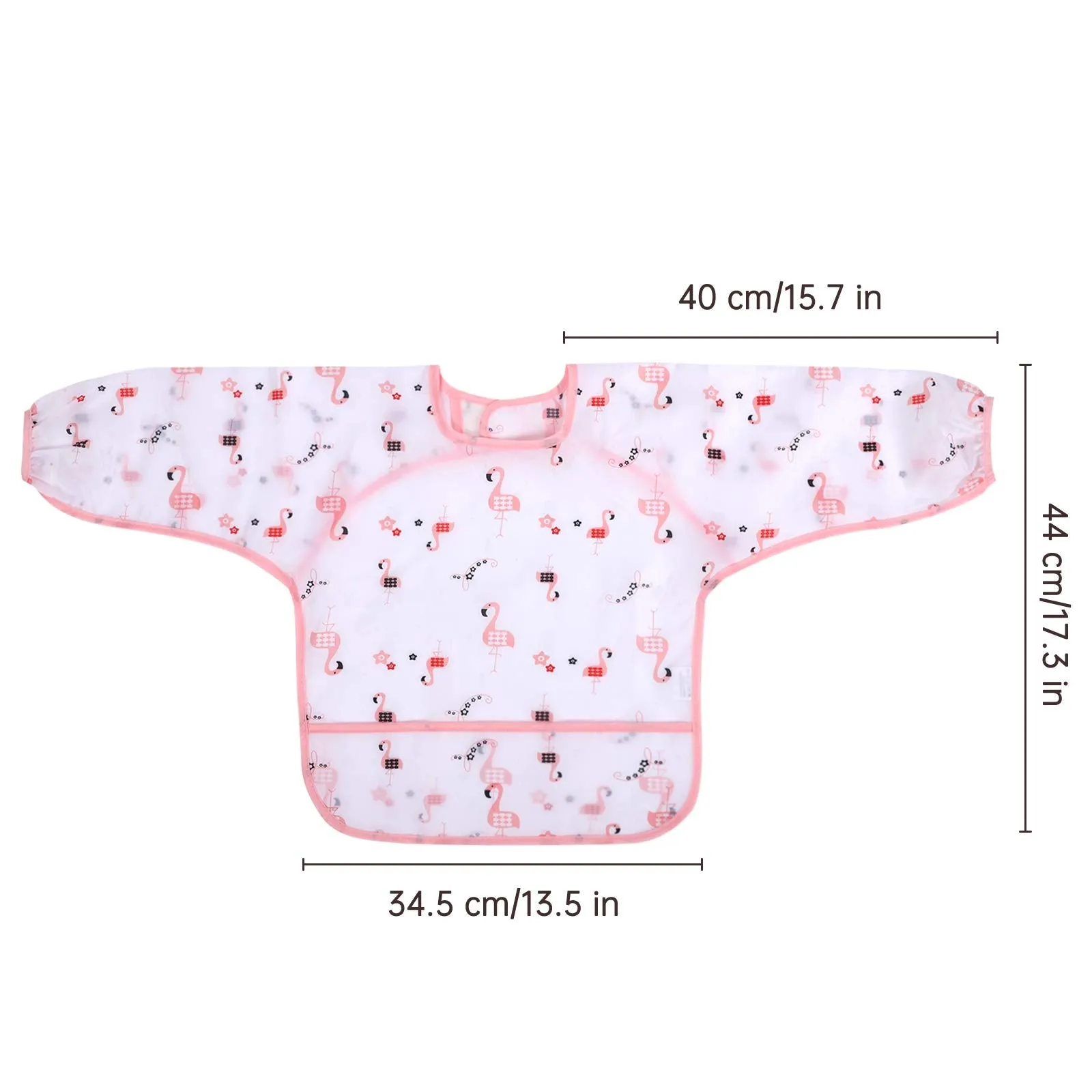 Accmor 5 Pack Long Sleeve Baby Bibs, Waterproof Sleeved Bib, Toddler Soft Bib for 6-36 Months Cactus/ Flamingo/Dinosaur/Pig/Elk Medium : 6-24 Months