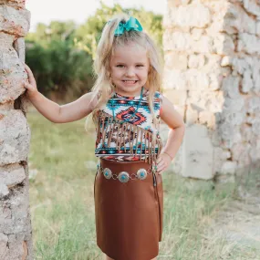 Aztec Sueded Fringe Shirt Toddler (2T-5T)