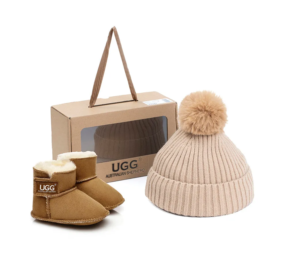 Baby Bootie Pom Pom Beanie Gift Pack