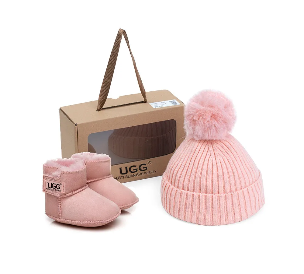 Baby Bootie Pom Pom Beanie Gift Pack