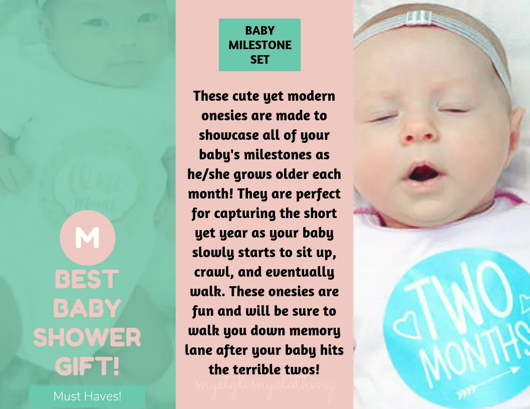 Baby Custom Monthly Onesies - Pattern Neckties