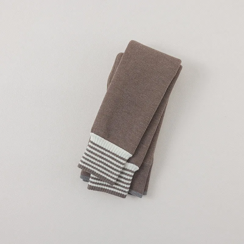 Baby Girl Ribbed Simple Leggings