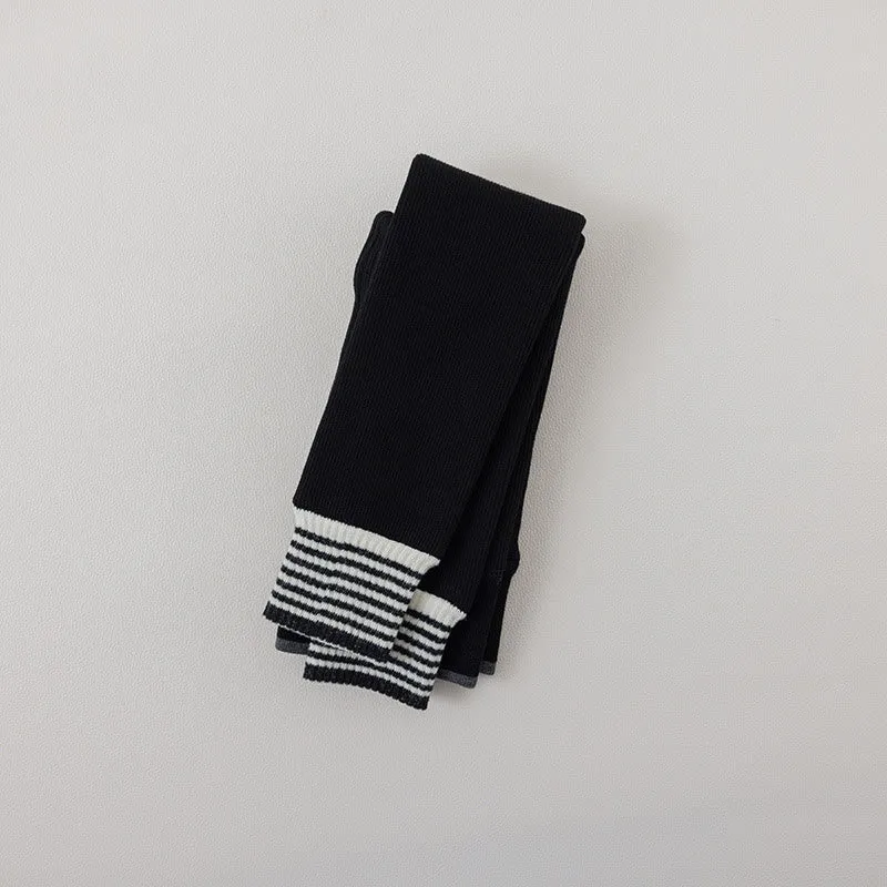 Baby Girl Ribbed Simple Leggings