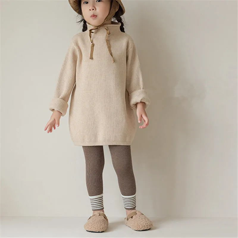 Baby Girl Ribbed Simple Leggings