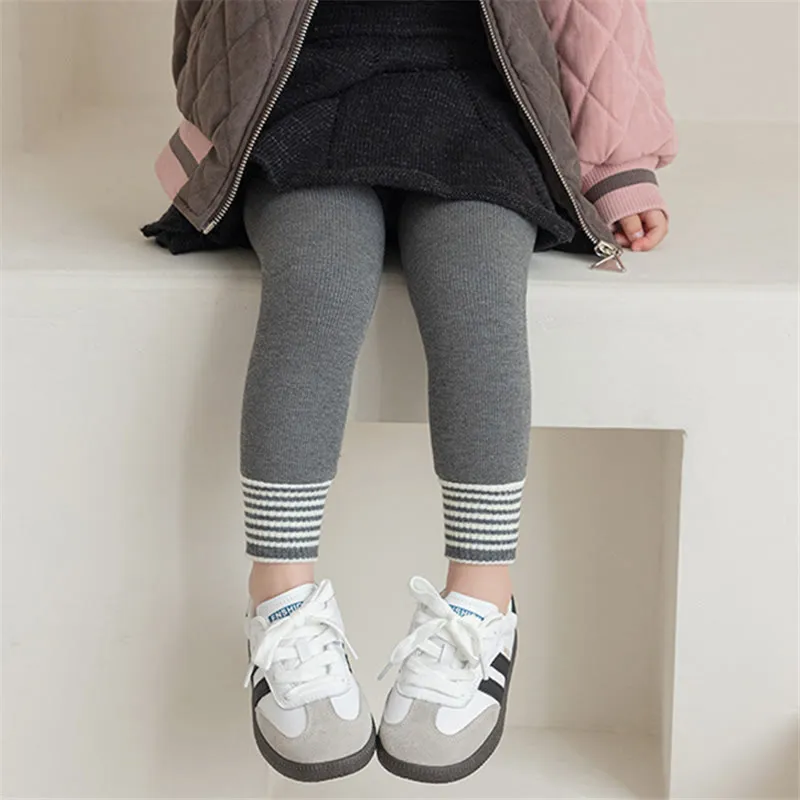 Baby Girl Ribbed Simple Leggings