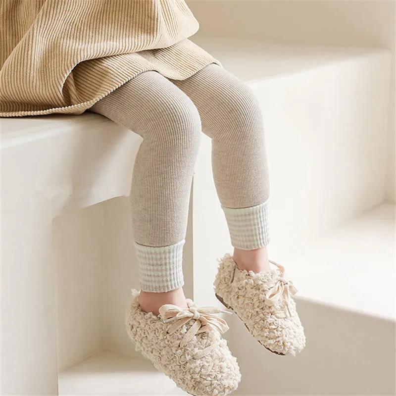 Baby Girl Ribbed Simple Leggings