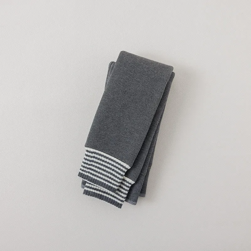 Baby Girl Ribbed Simple Leggings