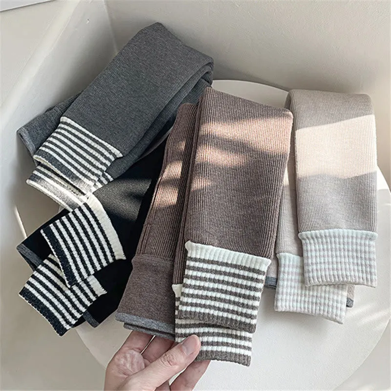 Baby Girl Ribbed Simple Leggings
